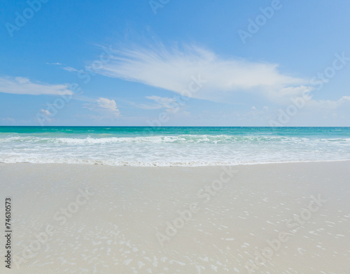 beautiful tropical beach, turquoise water and white sand