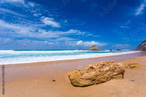 Atlantic ocean beach, Portugal photo