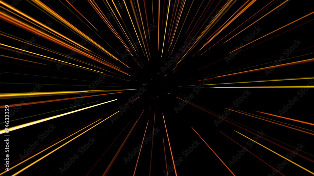 Random rotation of laser beams. Seamless loop.. 4K UHD