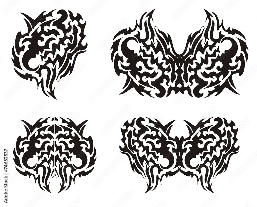 Fototapeta premium Tribal wings of a butterfly