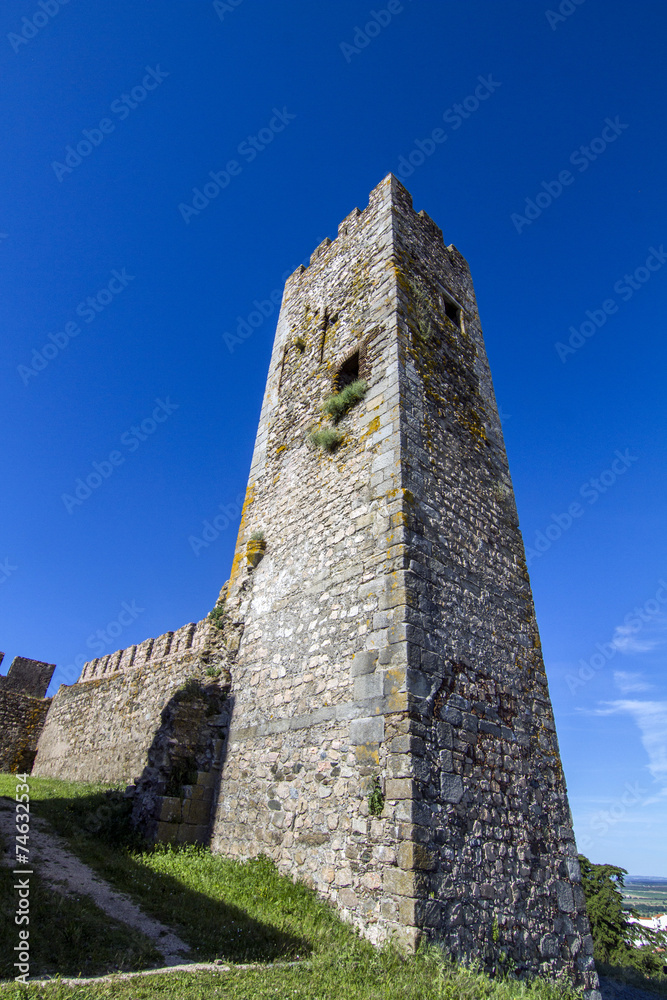 Arraiolos castle located on Alentejo, Portugal.