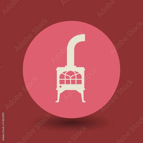 Oven stove symbol, vector