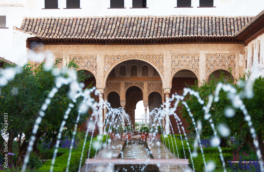 Gardens of the Generalife in Spain, part of the Alhambra - obrazy, fototapety, plakaty 