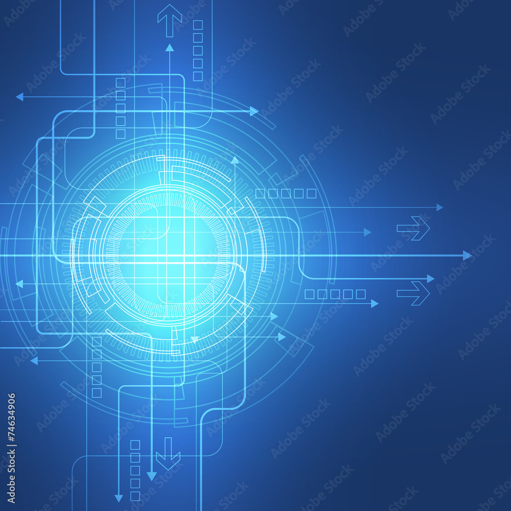Abstract vector background. Futuristic technology style.