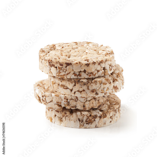 diet crisp bread isolated on a white background