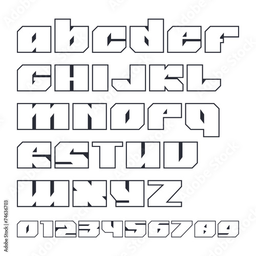 Sans serif geometric font