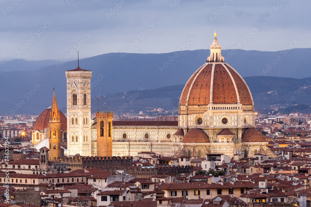 Florence, cathedral and cityscape from Piazzale Michelangelo.