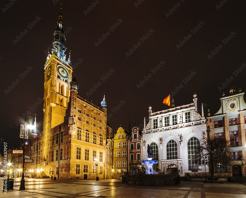 Fototapeta premium Neptune Fountain in Gdansk