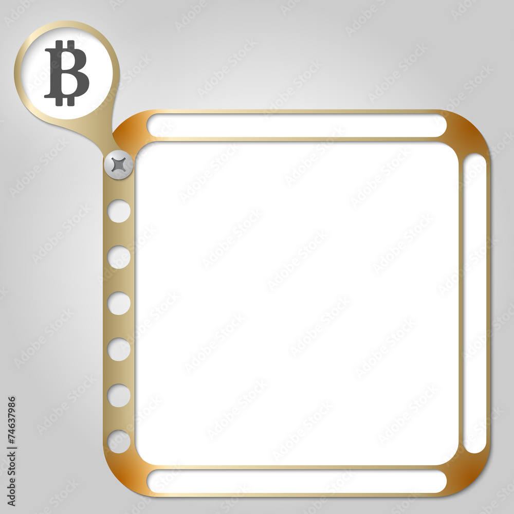 perforated frame for any text and bit coin symbol perforated frame for any text and bit coin symbol