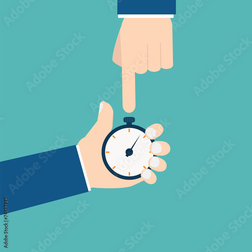 Businessman with stop watch