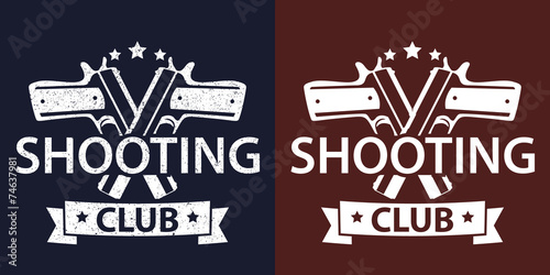 Shooting Club, 2 emblems vector illustration, eps10