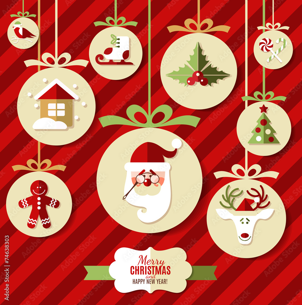 Christmas design icons set. Vector background. Christmas design icons set. Vector background.