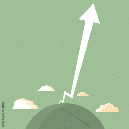 Stock line graph tending ou...