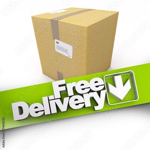 Free delivery, cardboard box