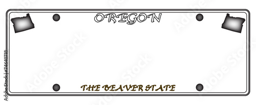Oregon License Plate