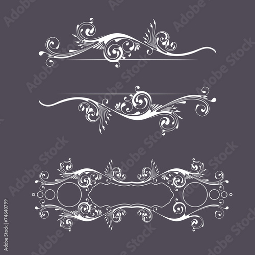 Vintage floral elements