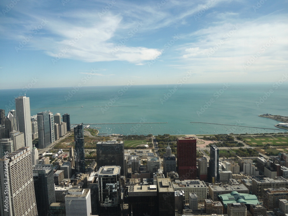 Vista do rio de Chicago nos Estados Unidos
