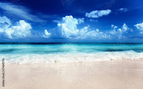 sand of beach caribbean sea