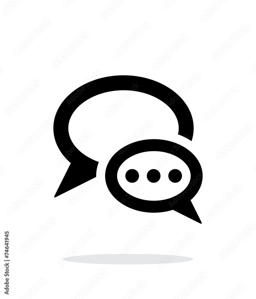 Dialogue bubble icon on white background.