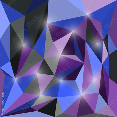 Abstract bright colored polygonal triangular geometric backgroun