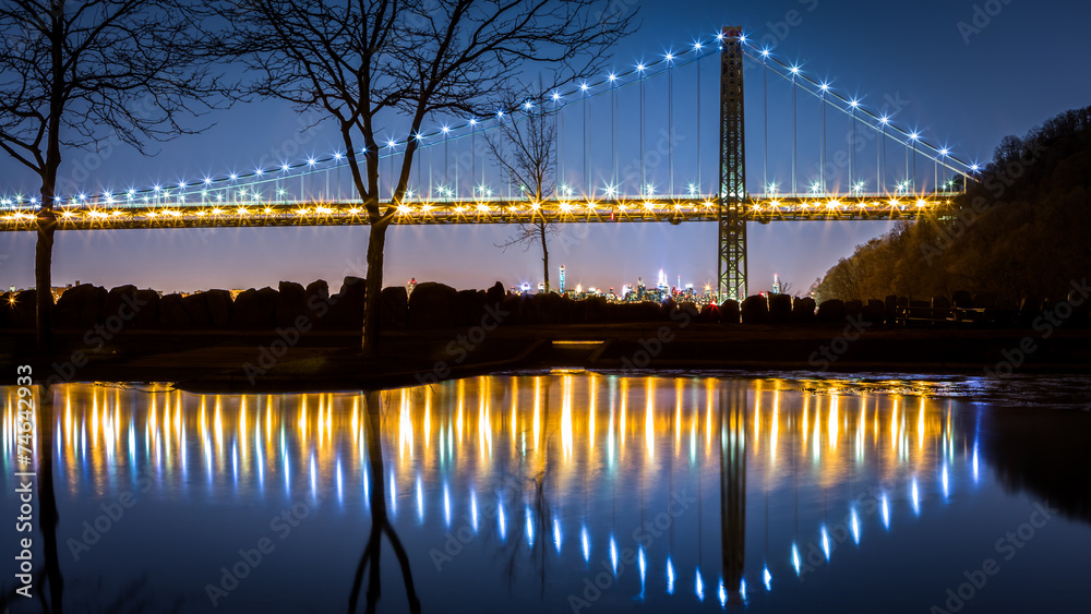 Obraz premium George Washington Bridge by night