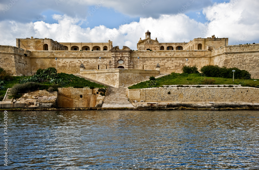 fortress and bastions in Valetta, Malta