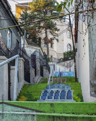 Painted Xenofon Street in Bucharest photo