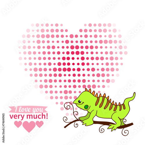 Illustration drawn by animal declaration of love
