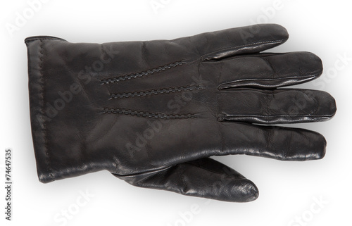 Black leather glove