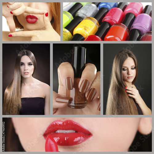 Women beauty collage