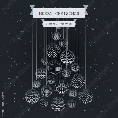 Merry Christmas and Happy New Year Postcard