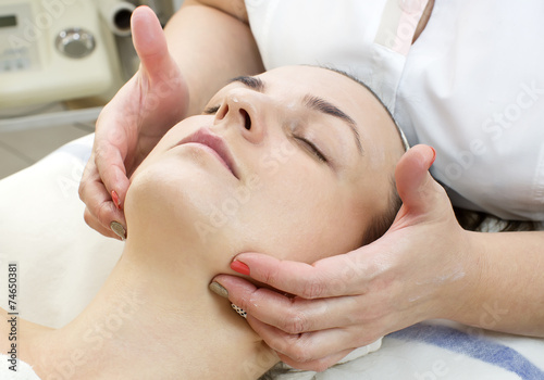 massage and facial peels at the salon cosmetics