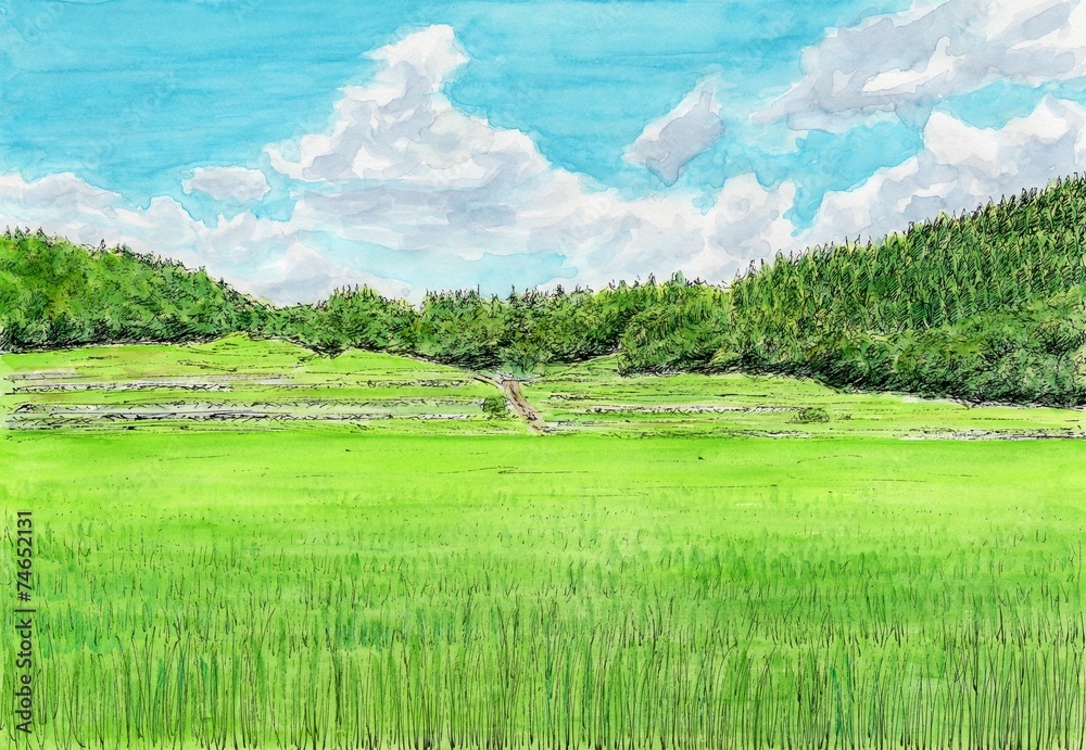 里山の夏 Stock イラスト Adobe Stock 里山の夏 Stock イラスト Adobe Stock