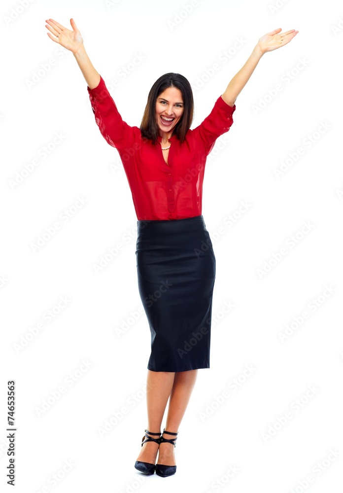 Happy business woman. Happy business woman.