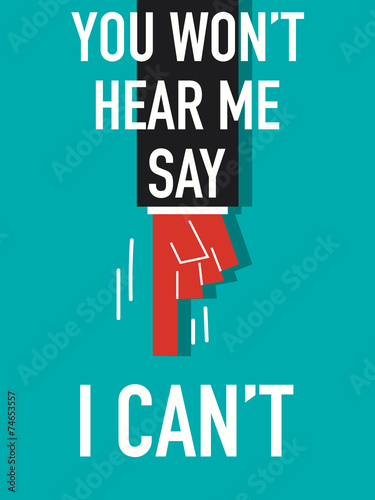 Word I CAN NOT