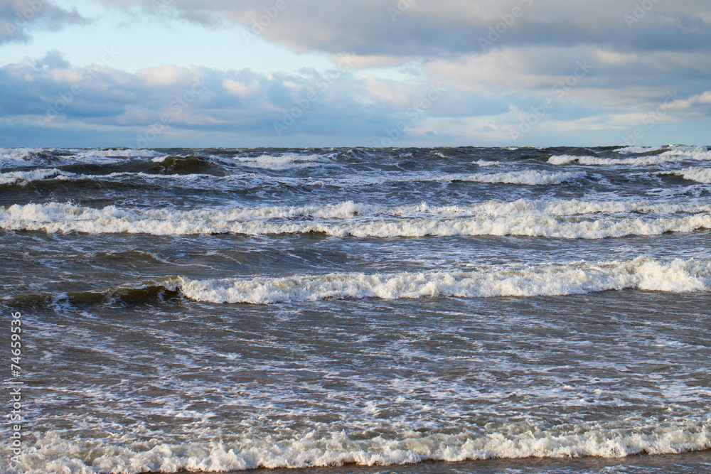 Stormy Baltic sea.