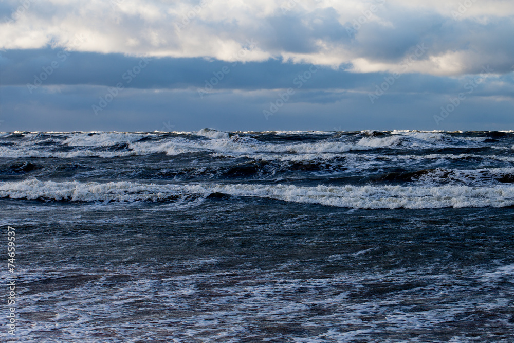 Stormy Baltic sea.