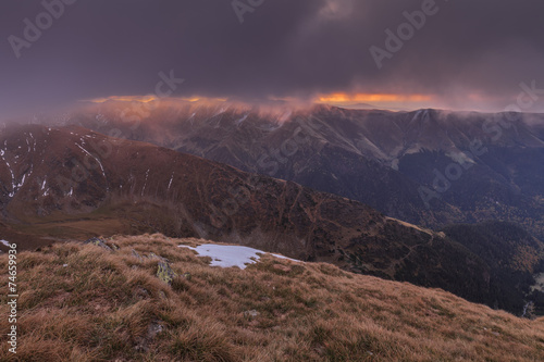 Sunrise in Fagaras Mountains