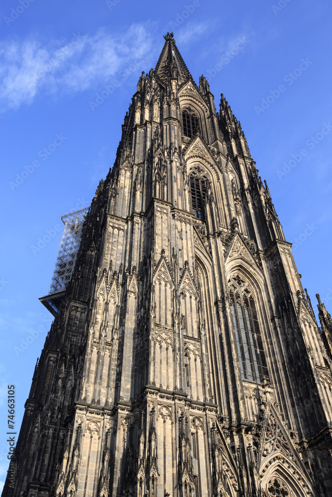 Facade of the Dom church in the city Cologne