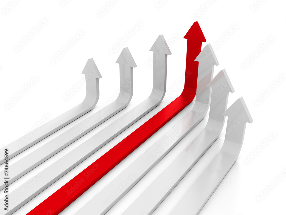 red arrow success leader of white concept team group red arrow success leader of white concept team group