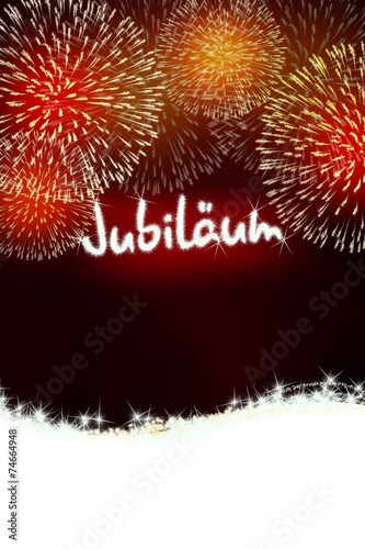 German Jubiläum jubilee anniversary firework red