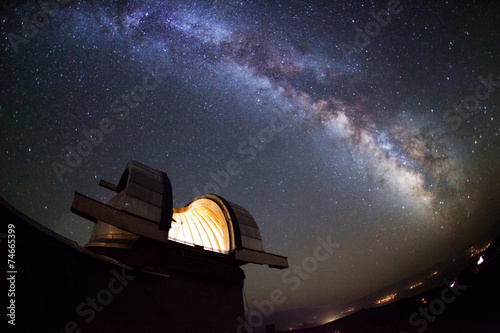 Astronomical observatory under the stars photo