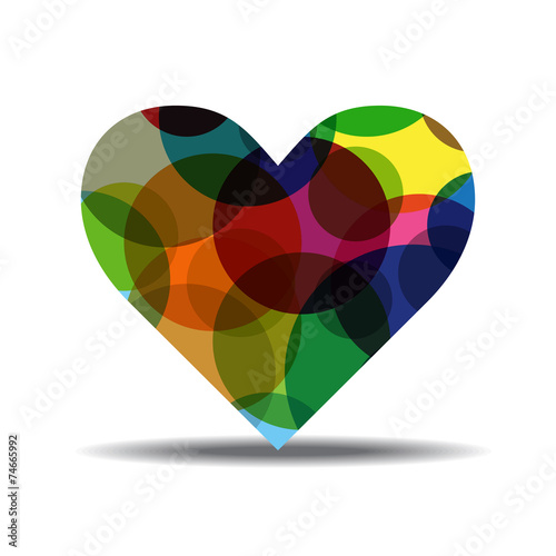 Heart Colorful Vector Icon Design