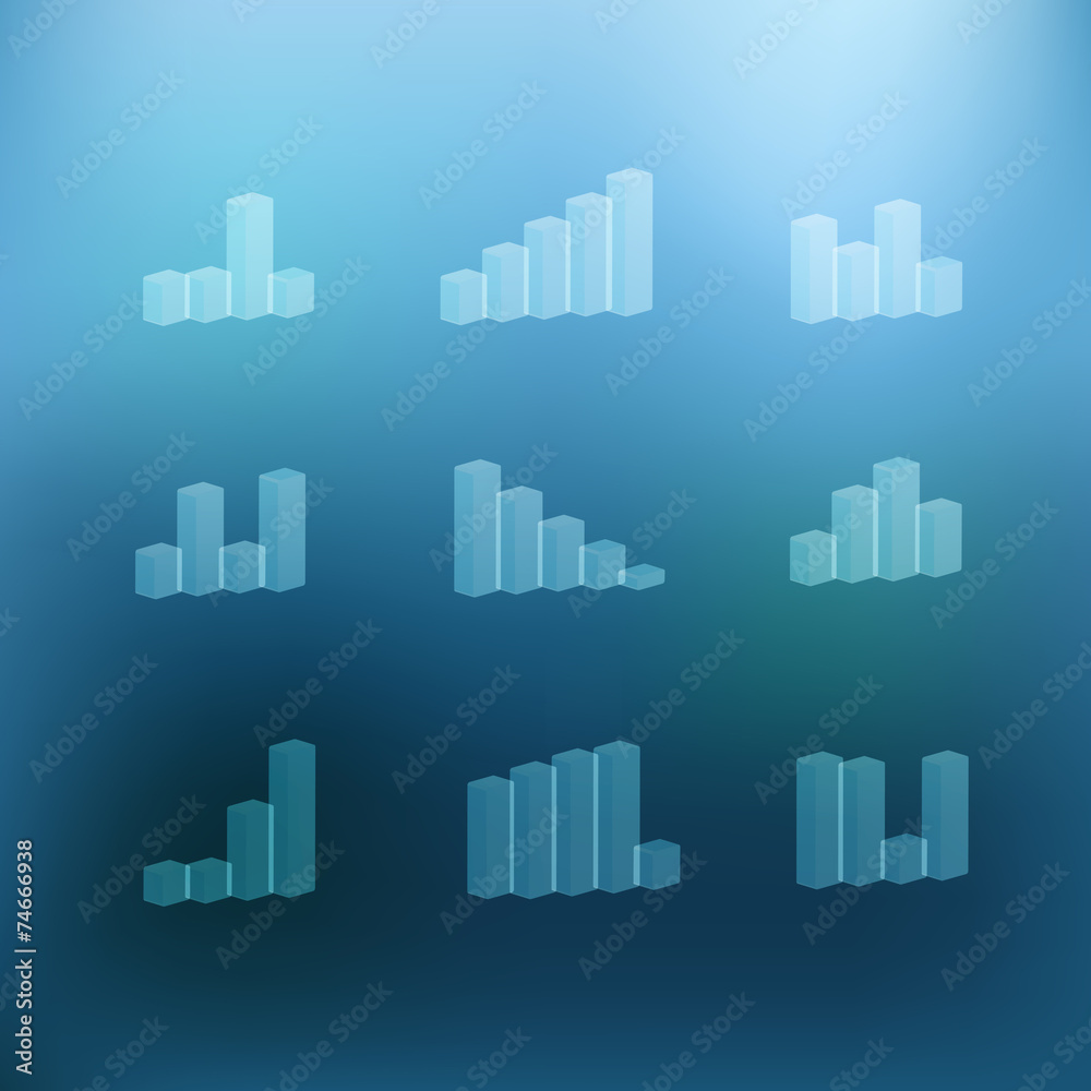 White columns clip-art on color background White columns clip-art on color background