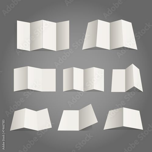 Different paper map collection. Design elements