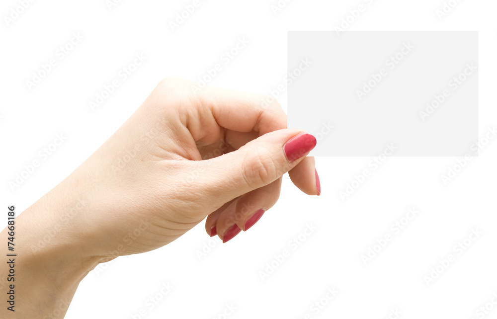 Obraz premium Hand mit Visitenkarte