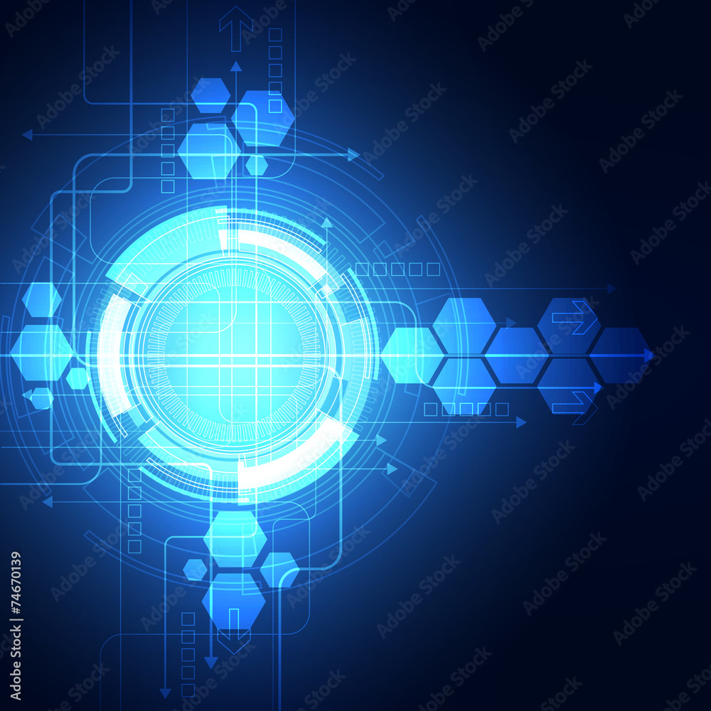 Obraz premium Abstract vector background. Futuristic technology style.
