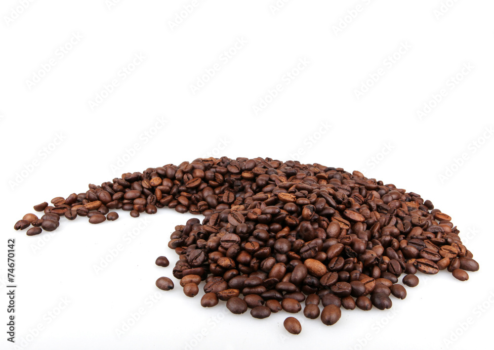 coffee beans isolated on white background coffee beans isolated on white background