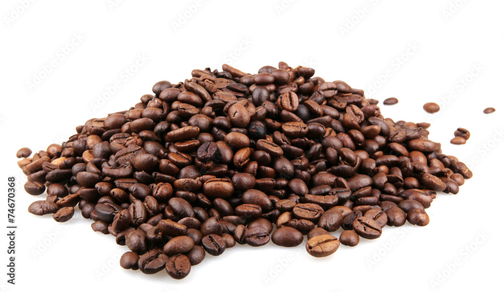 coffee beans isolated on white background coffee beans isolated on white background