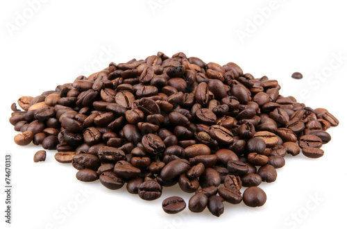 coffee beans isolated on white background